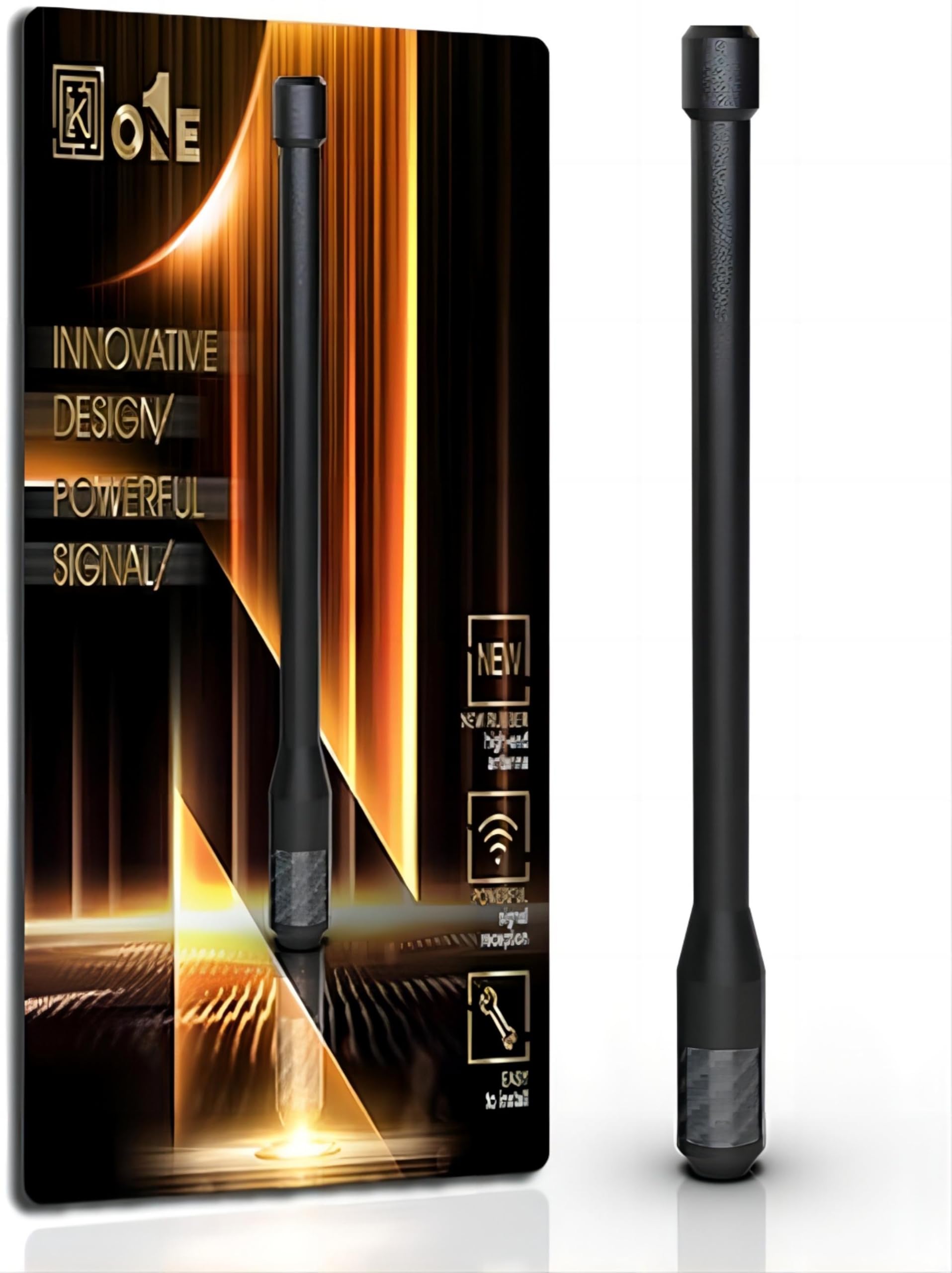 𝐍𝐄𝐖 KEYO1E Carbon Fiber Antenna Compatible with Select Model Ford F150 2005-2024 | Ram Trucks 1500 2010-2024 | 7.9 Inches Superior Flexible Rubber | Designed for Optimized FM/AM Signal