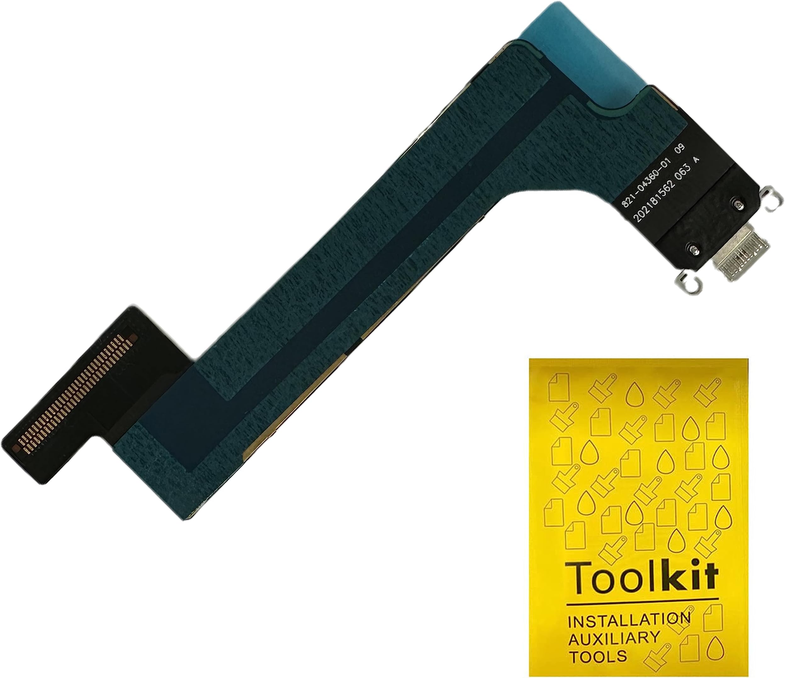 Dock Connector Replacement Compatible with iPad 10 10th Generation 2022 A2696 10.9 inch Charging Port Replacement Assembly Flex Cable(Silver,WiFi Version)