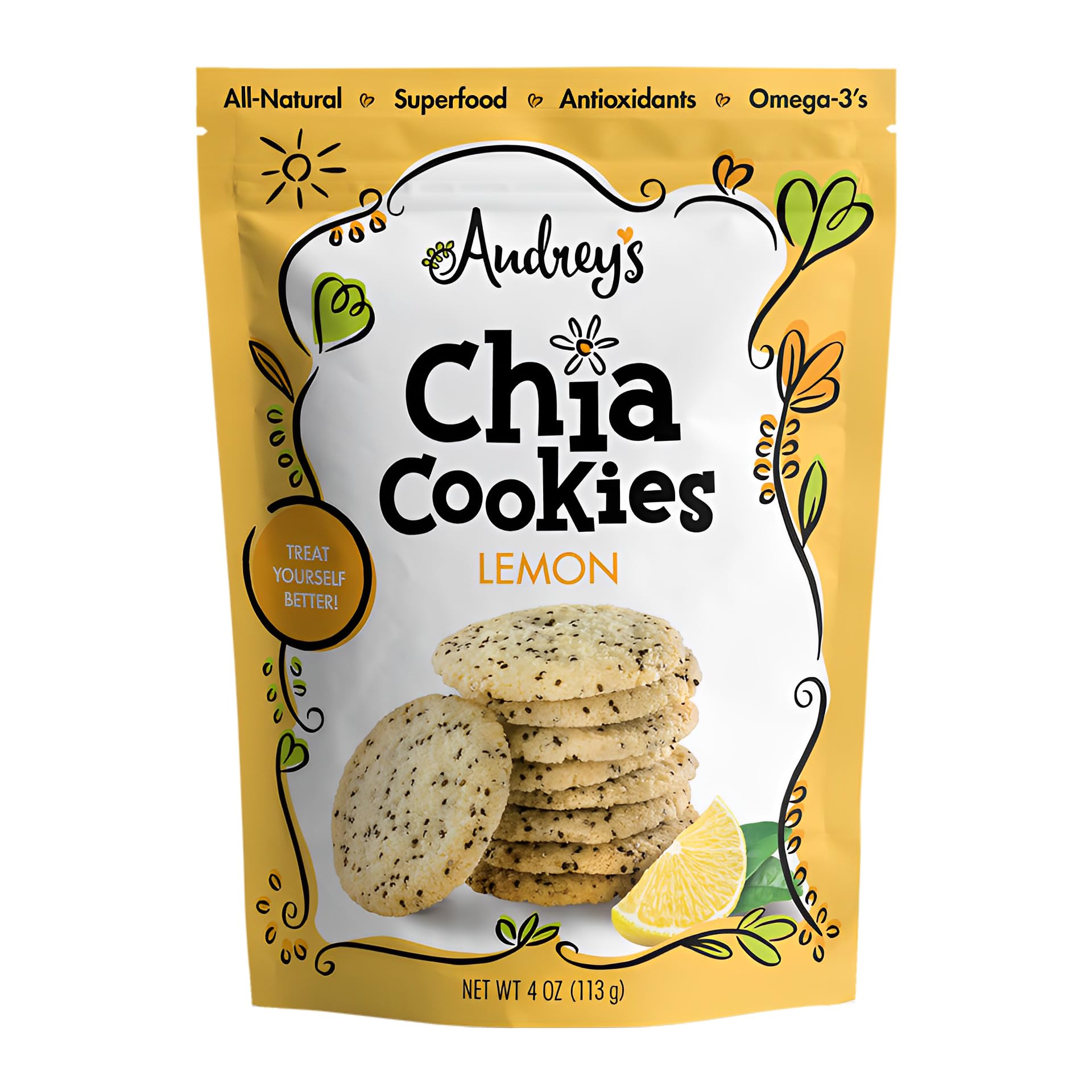 Amazon.com: Audrey's Chia Cookies - (Lemon, 3 Pack), Natural