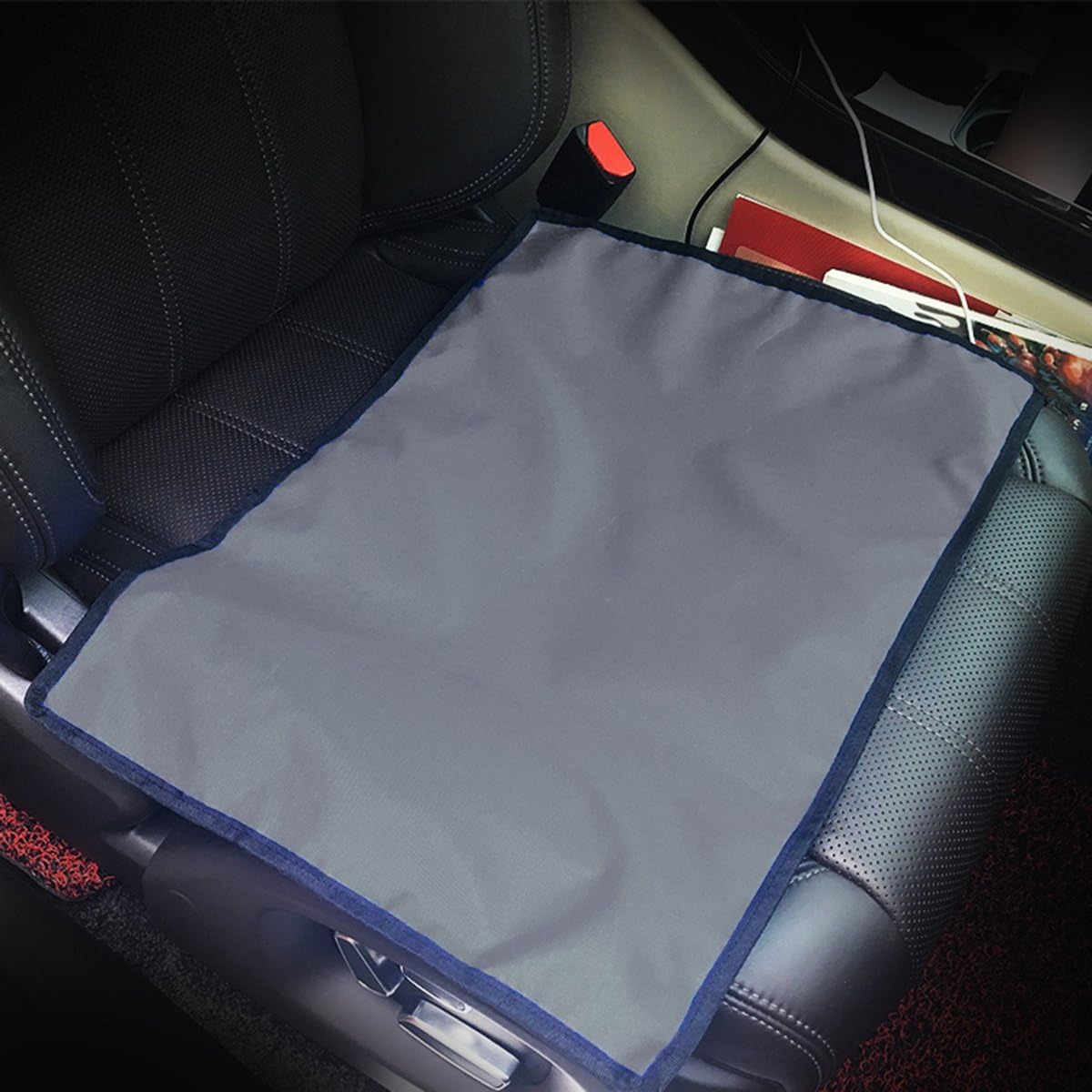 Adorrable Non Slip Cooling Waterproof Oxford Foldable Puppy Pet Car Seat Cover, Grey, 13.419.6inch