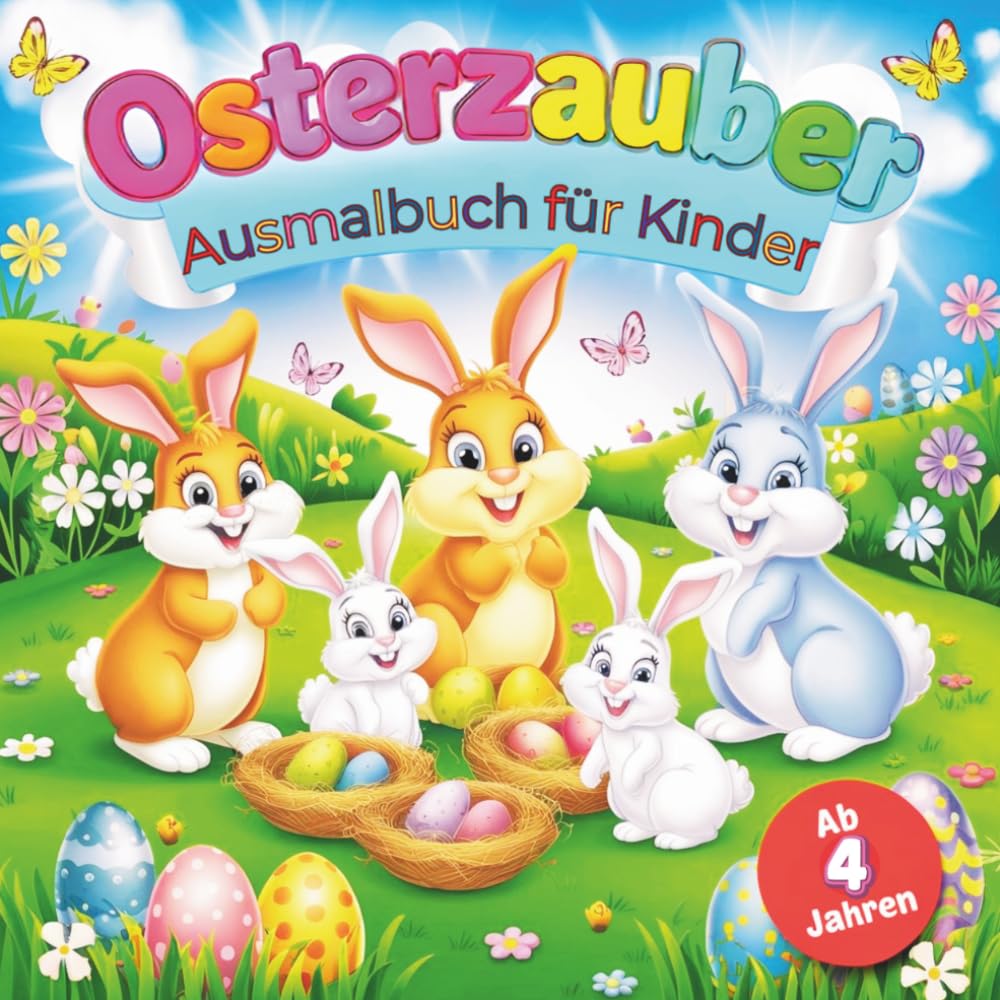 Ostermalbuch für kleine Entdecker ab 4 Jahren mit 50 faszinierenden Ausmalbildern