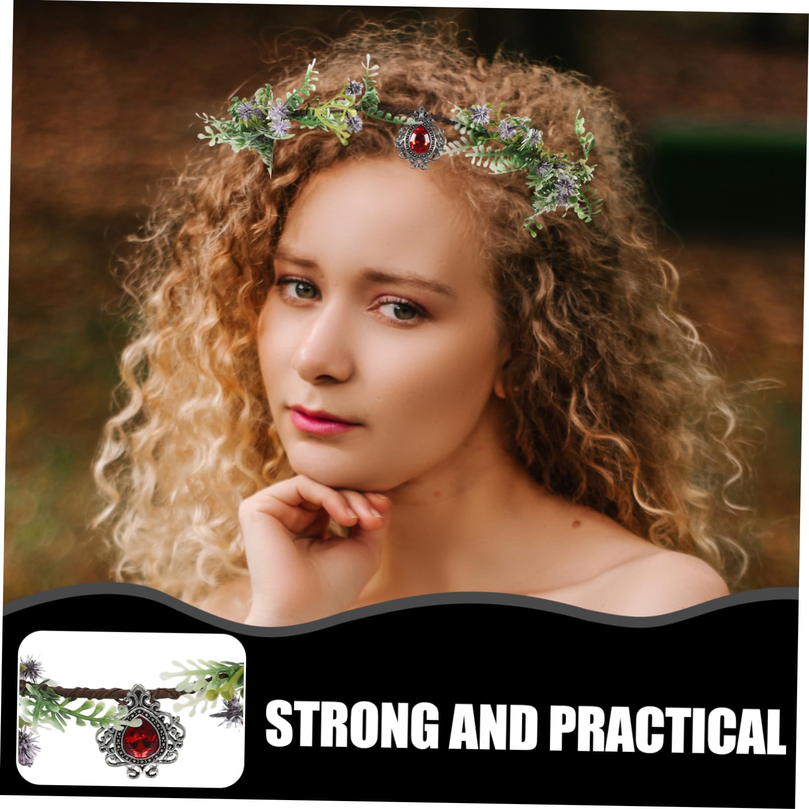 VICASKY 4 Pezzi Decorativa per Fascia Sposa con Fiori Artigianali e Accessorio per Matrimonio Cerchietto per Ragazze e Feste
