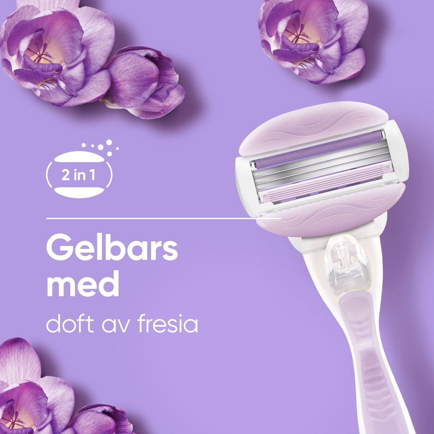 Venus Gillette ComfortGlide Breeze Maszynka do usuwania włosów, wymienna maszynka do usuwania włosów 1 części zamienne, metalowy uchwyt i uchwyt pod prysznic