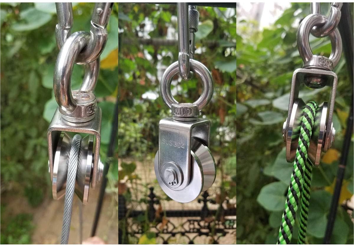 Get Special Price Lind Kitchen 1PCS Heavy Duty V Type Single Wheel Pulley Block with Dual Mute Bearings 304 Stainless Steel 360 Degree Swivel Ring Lifting Traction Wheel Amazon Crazy 🔥 Deals Lind Kitchen 1PCS Heavy Duty V Type Single Wheel Pulley Block with Dual Mute Bearings 304 Stainless Steel 360 Degree Swivel Ring Lifting Traction Wheel