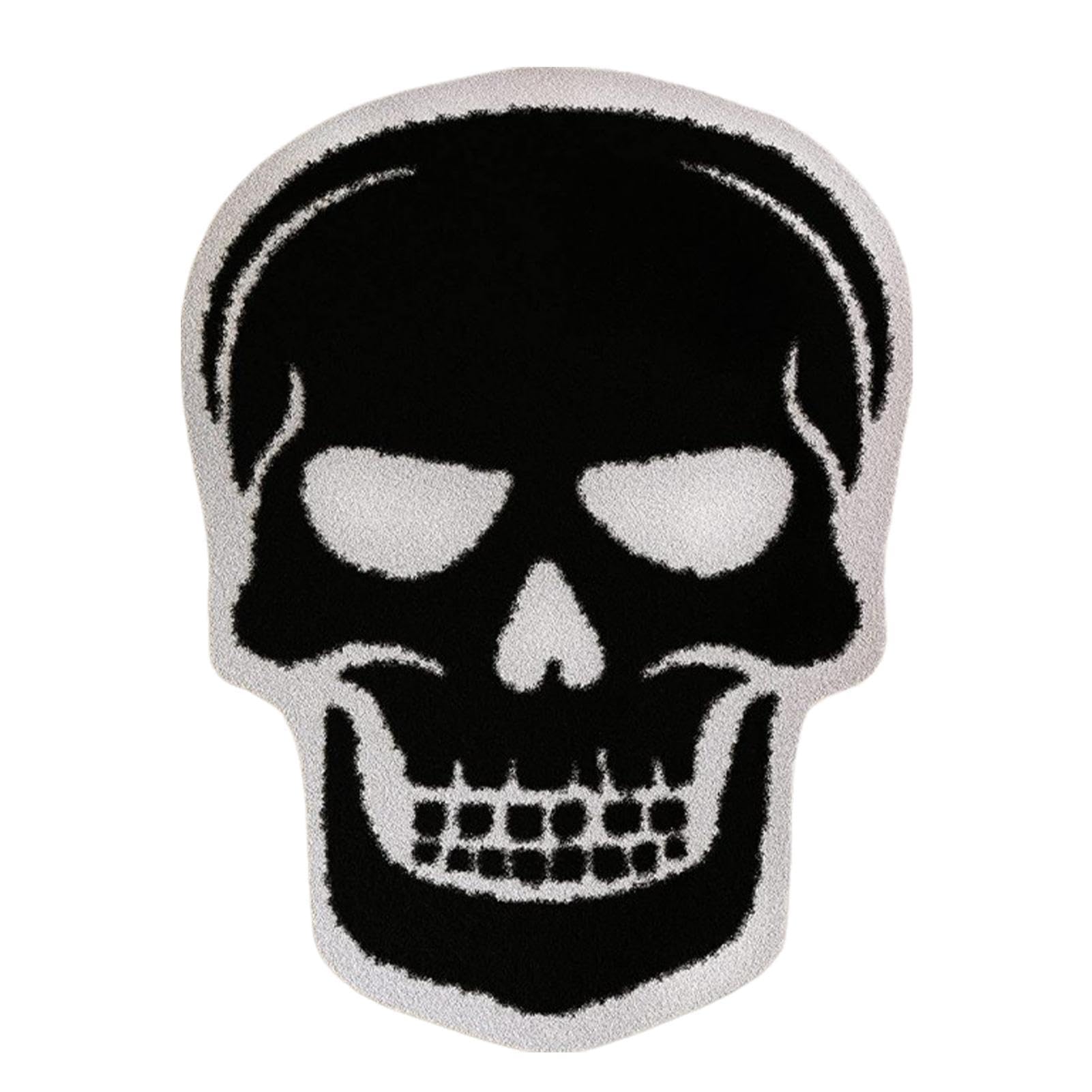 Halloween Badematte Anthrazit - Gothic Teppich Waschbar Und Rutschfest