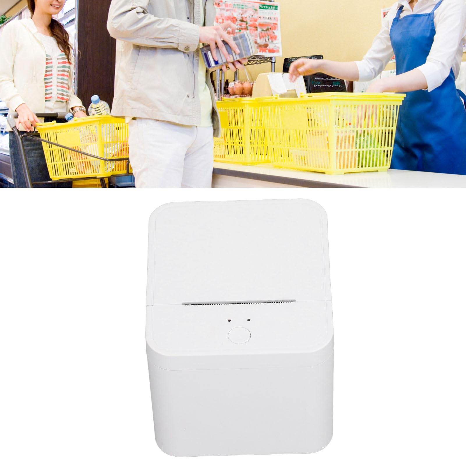 Elprico Bluetooth Bondrucker 58mm, Tragbarer Thermo-Belegdrucker für Einzelhandel und Logistik, 90mm/s Druckgeschwindigkeit, Kompatibel mit Windows Android Linux