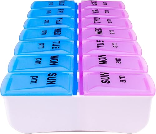 Miniatura 5 de Organizador semanal de píldoras 2 veces al día de Apex 1 unidad