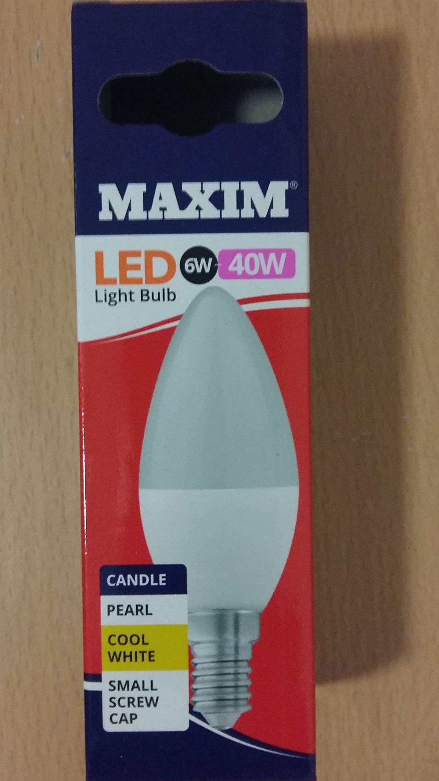 Maxim (SES) LED Candle 6W (40W Equiv) Cool