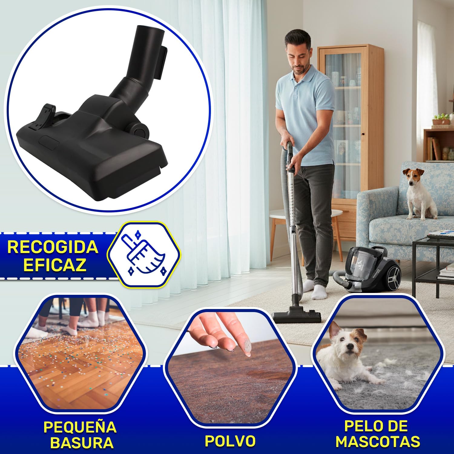 MONTERAL Cepillo Aspiradora con Código Original SS-7222081127 SS-7223035245 para Rowenta Compact Power - Garantía de 10 Años