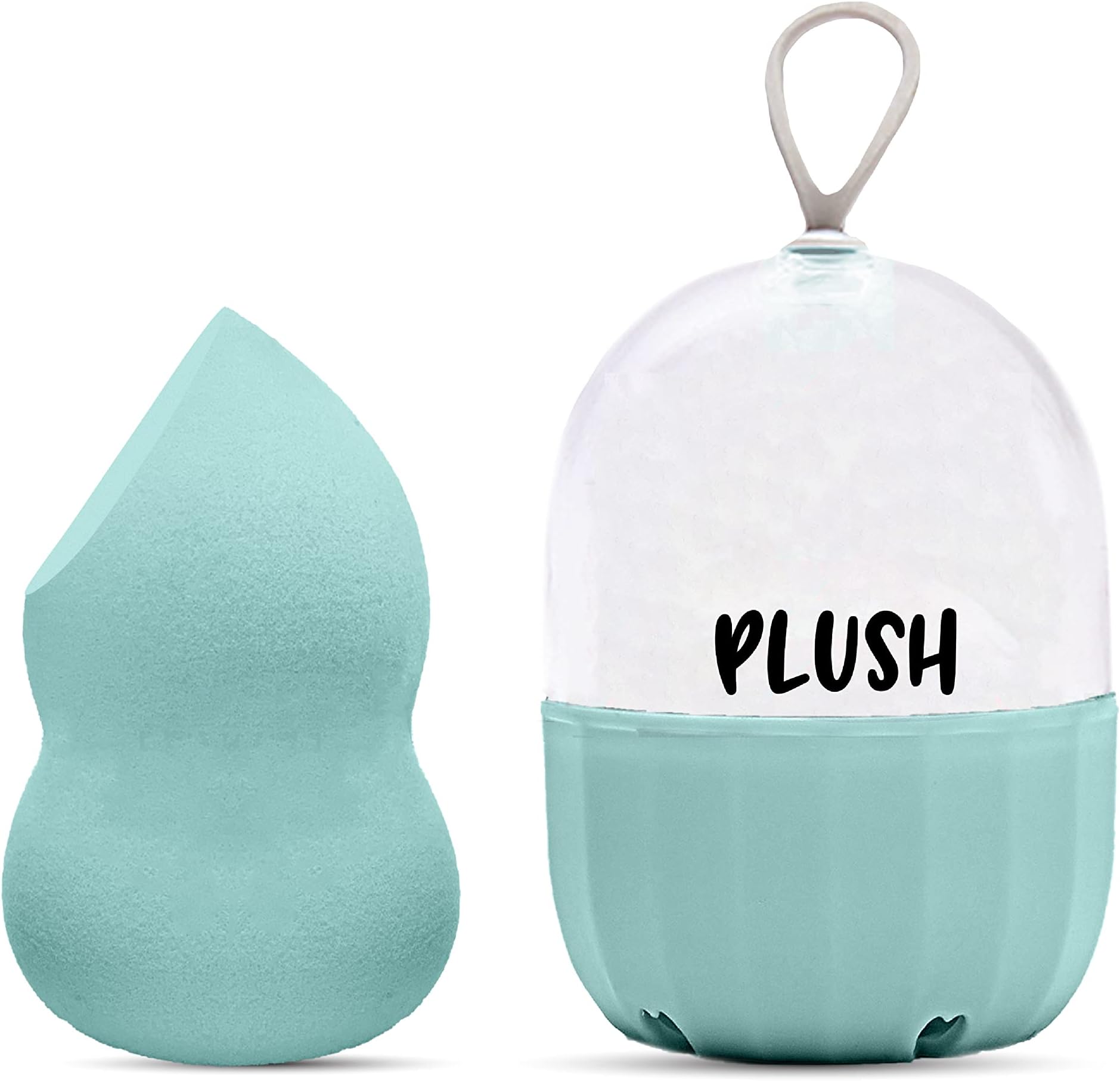 Tiffany Tint Microfiber Beauty Blender with Case | Pear Cut Blender | Makeup Sponge That Saves Up to 60% Makeup | | For All Makeup Formulations | Cruelty-Free | Latex-Free | Vegan
