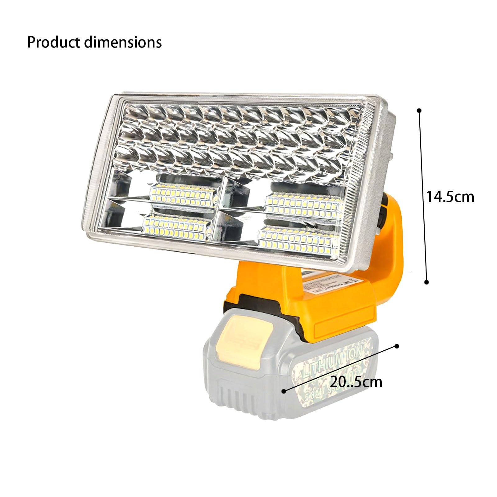 Extrem helle viertausendzweihundert Licht LED Arbeit mit DREI Lichteinstellungen, USB Ladeanschluss und Metall, aus Metall