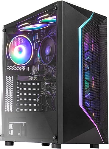 Miniatura 1 de MXZ Computadora de escritorio para juegos para el hogar y la oficina, PC R5 5600G, 16 GB DDR4 3200, 500G NVME SSD, 6 ventiladores RGB, WiFi y Win 11