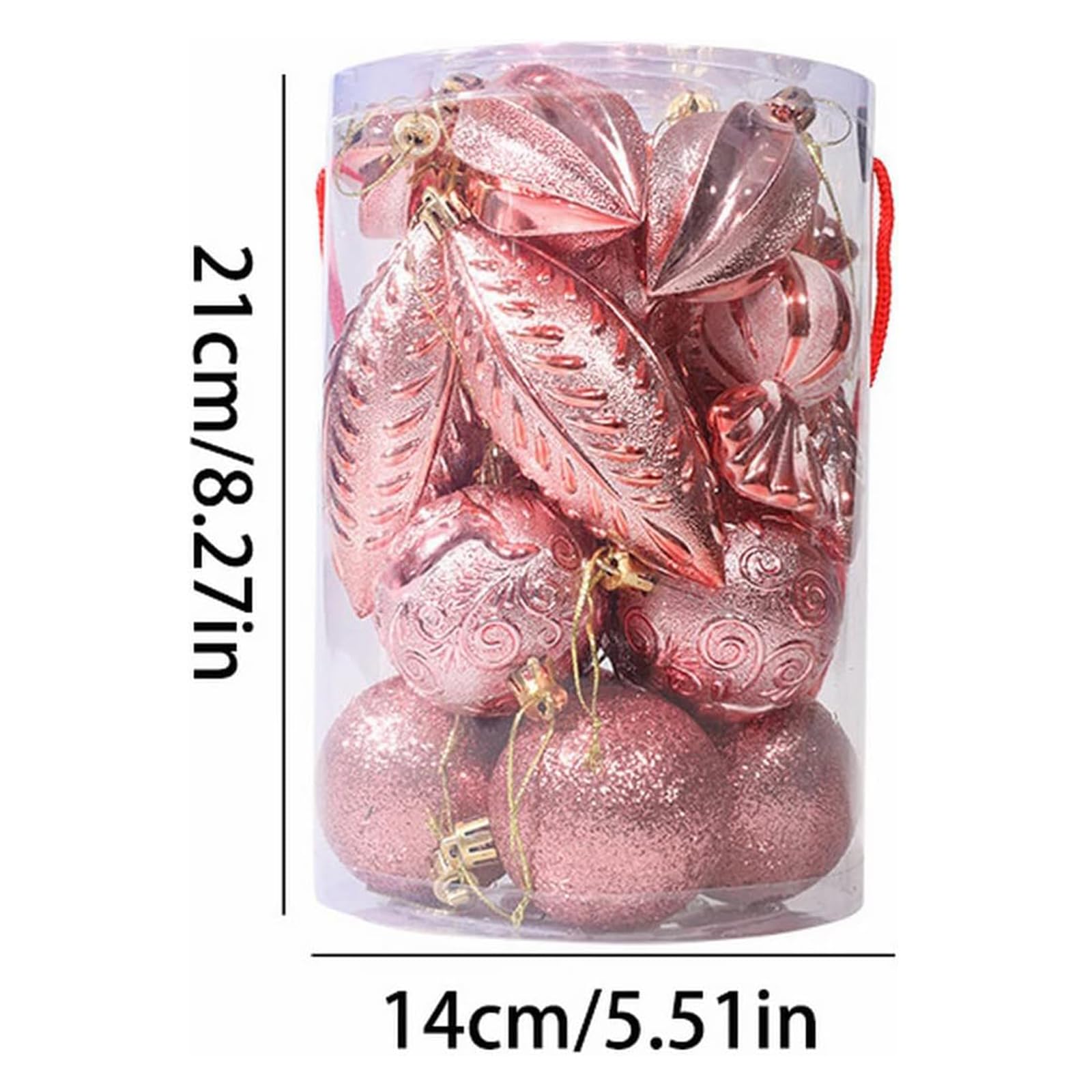 Adornos navideños 21 PCS Adornos para árboles de Navidad, Juego de Colgantes para decoración de árboles de Navidad, Adorno de Bolas de Navidad de plástico para decoración de Fiestas navideñas