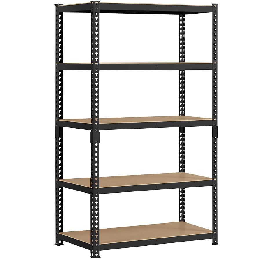 ShelF Tech System スチールラック 5段 H195W121D46 Amazon.com: Yaheetech Storage Shelves 5 Tier Garage Shelving