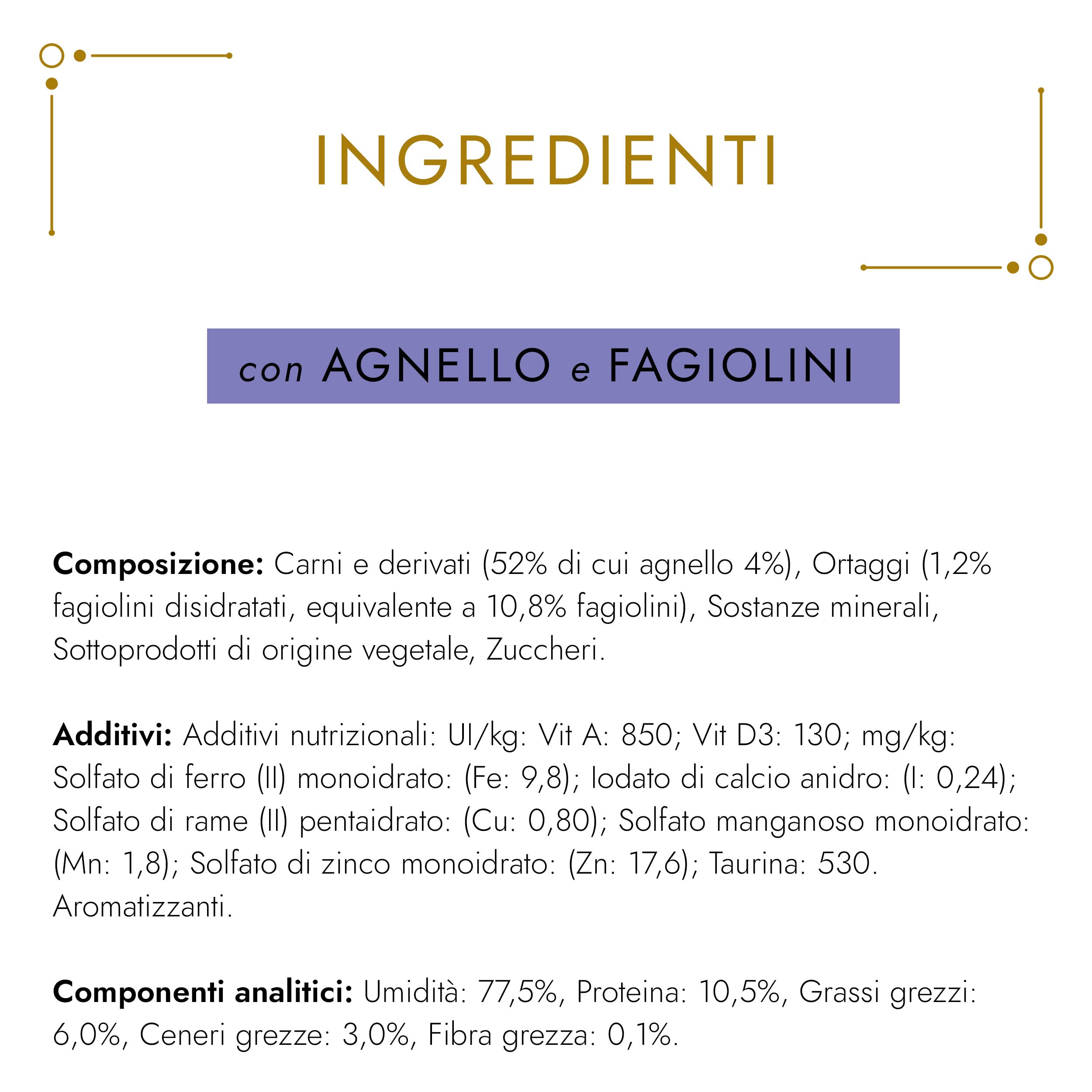 GOURMET Gold Cibo Umido per Gatti Adulti Mousse con Agnello e Fagiolini 24 Lattine da 85g