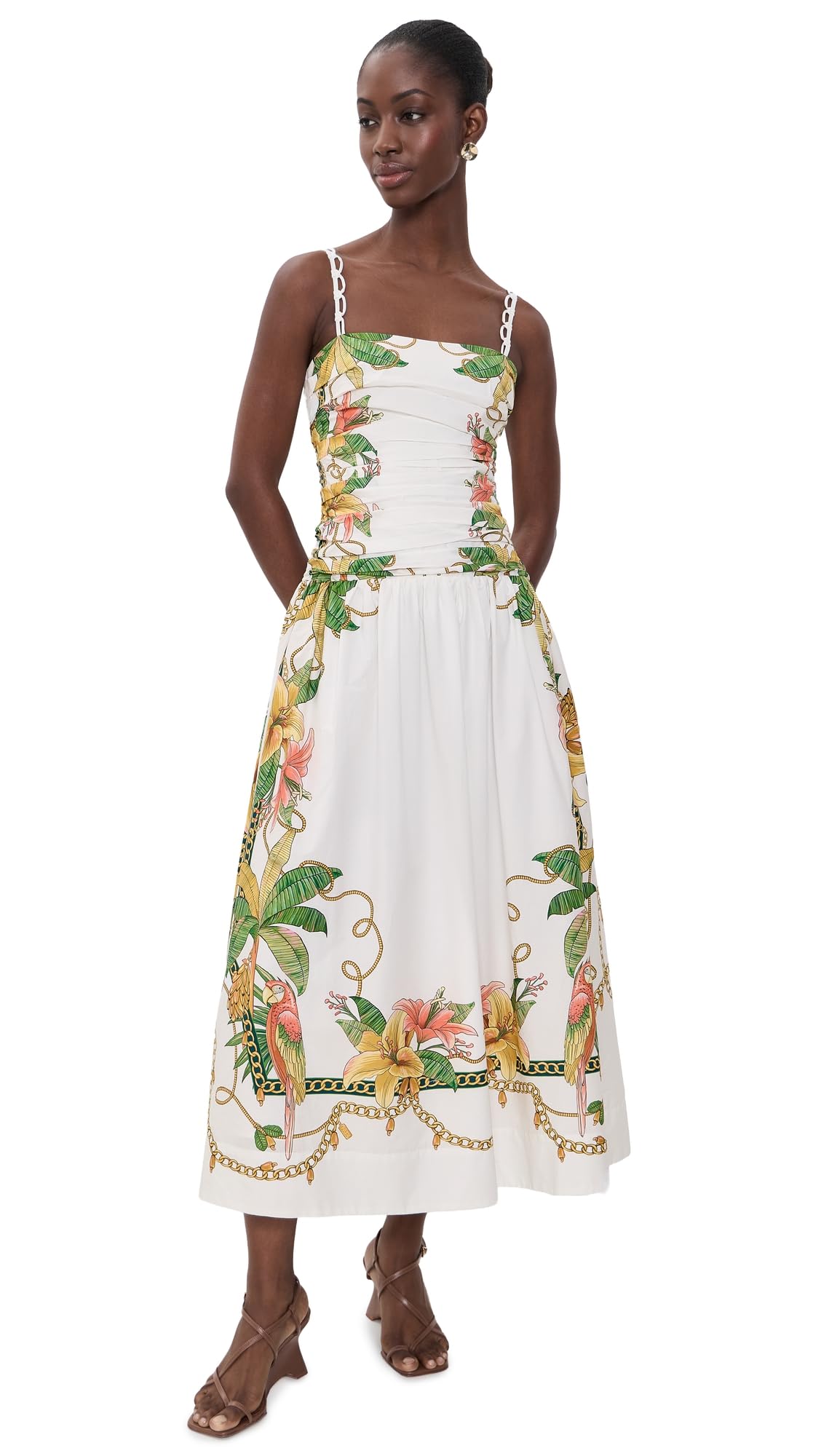 Women's Tropical Royalty Midi Dress