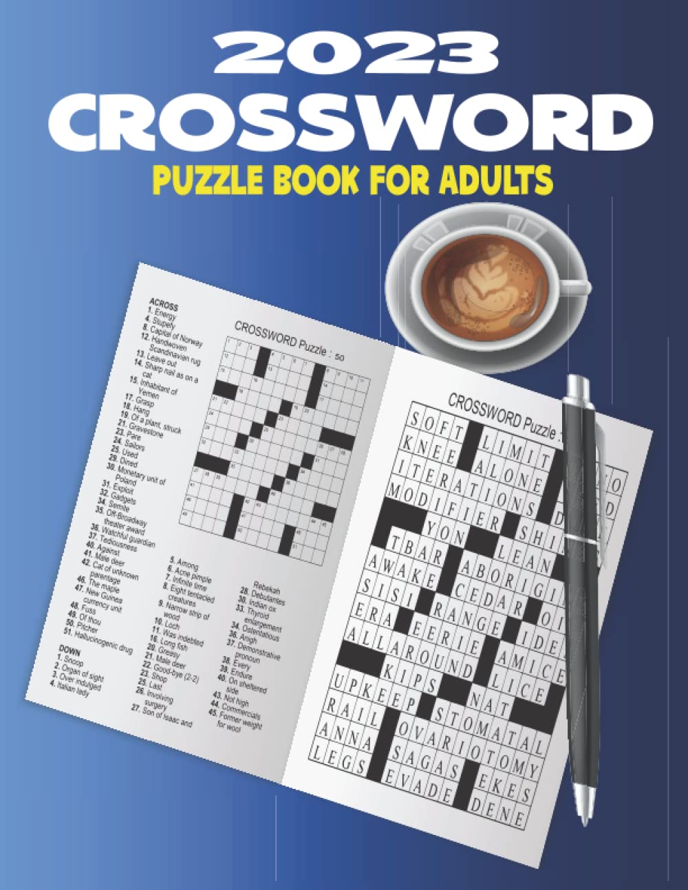 Crosswords Puzzle Book for Adults: book for adults , fun and relaxing crossword activity for Seniors & Teens , +100 pages with Solution
