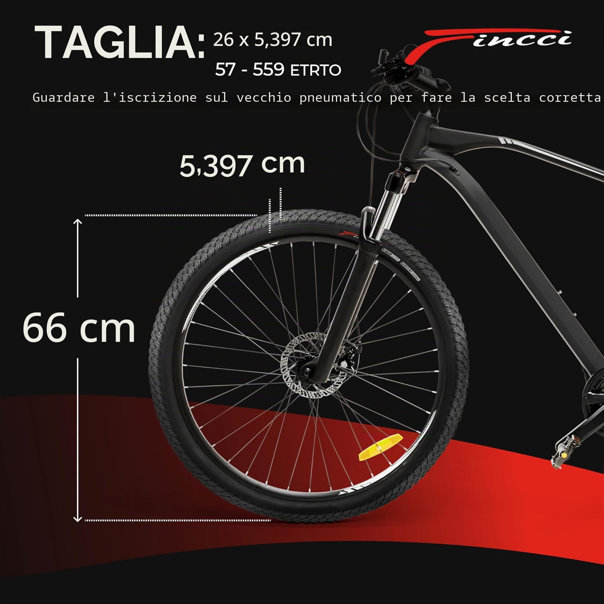 Fincci Copertoni MTB 26 x 2.1 Pollici 57-559 Set Coppia Pieghevole Pneumatici bici 26 con 2x Cameras d Aria Valvola Interna Presta per Mountain Bike, Bici Corsa, Bicicletta Elettrica - Confezione da 2