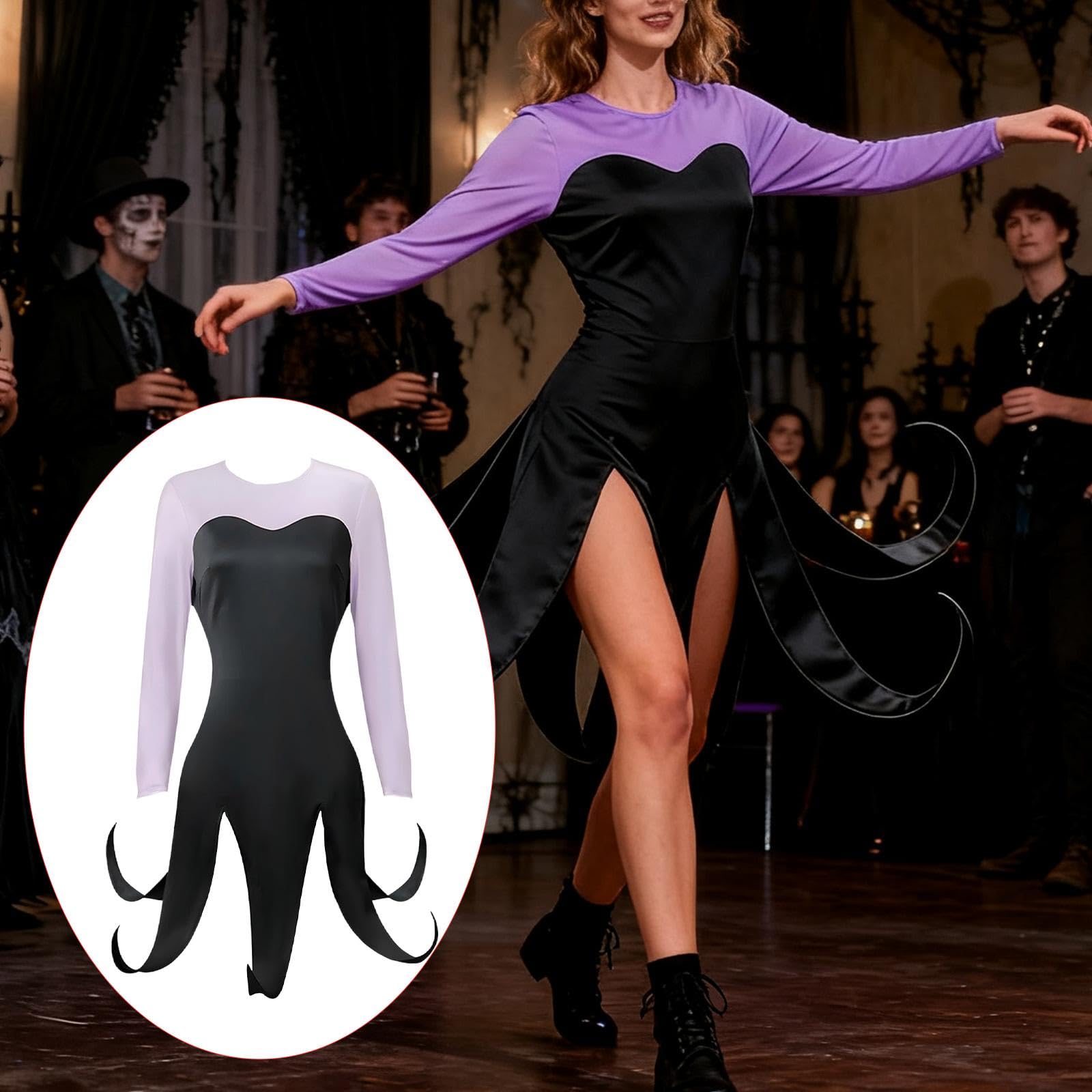Kostüm für Damen, atmungsaktiv, Halloween, Oktopus-Kleid für Kostüm, Geburtstag, XL