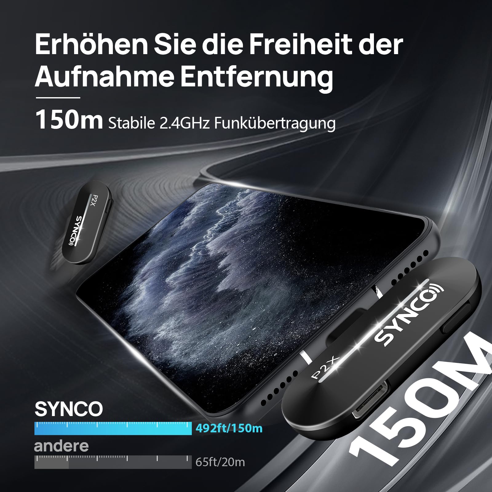 Synco Lavalier Mikrofon Wireless für iPhone – Bild 4