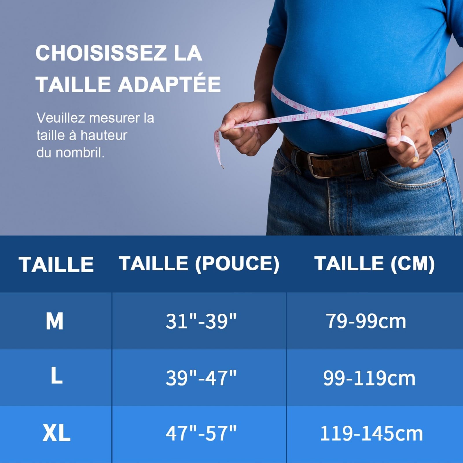 HONGJING Ceinture de massage dorsale avec chaleur pour soulager les douleurs dans le bas du dos, Ceinture lombaire chauffante rechargeable sans fil avec 3 réglages de chaleur et 4 modes de massage (M)