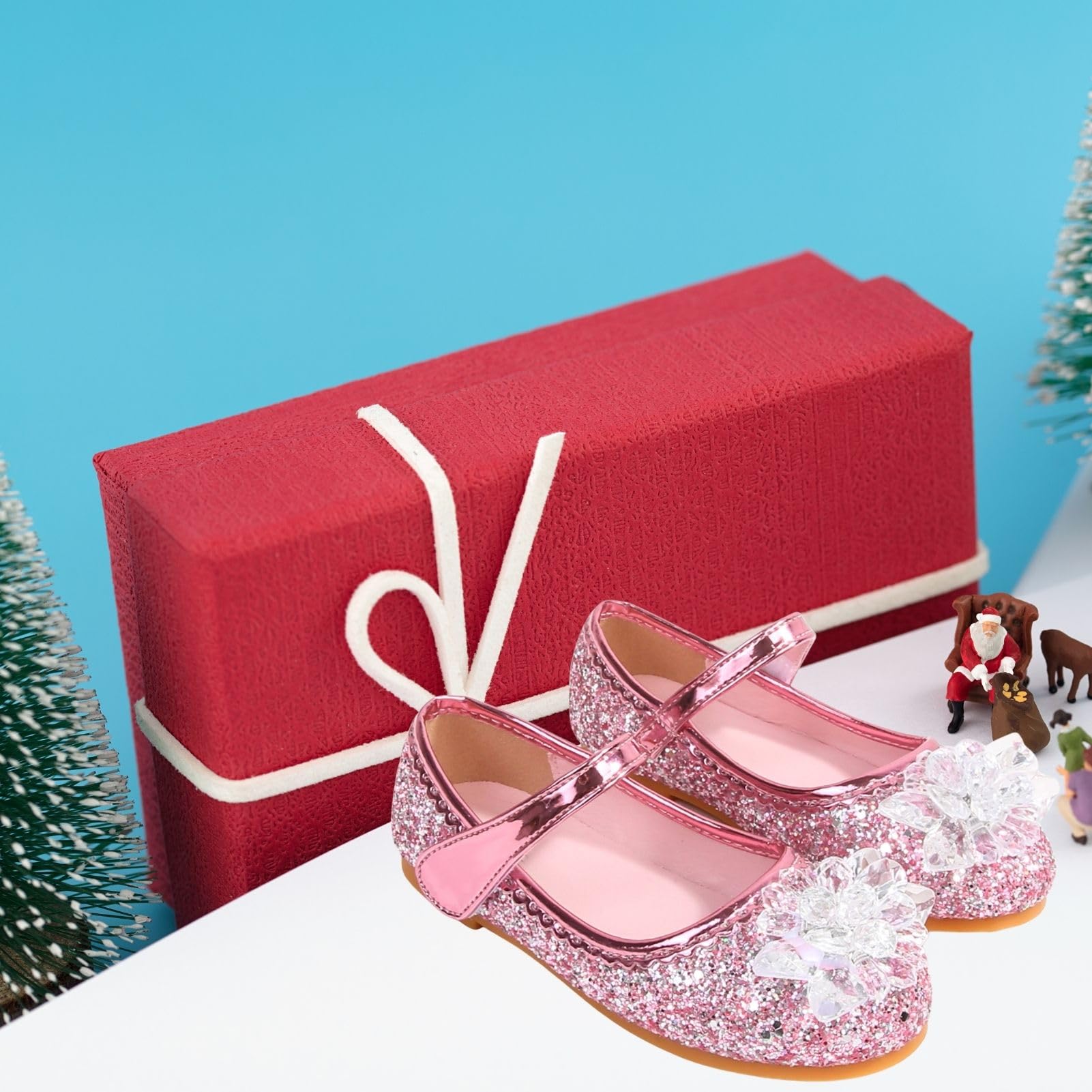 Zapatos de Princesa para Niñas Zapatillas Planos Elsa Zapatos de Baile Deportivos para Niños Adecuados para Fiestas de Disfraces Cosplay