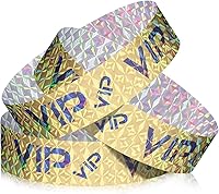 Vista 23 de Teling Paquete de 500 pulseras VIP de plástico para fiestas, pulseras de plástico personalizadas para eventos, pulseras resistentes al rasgado