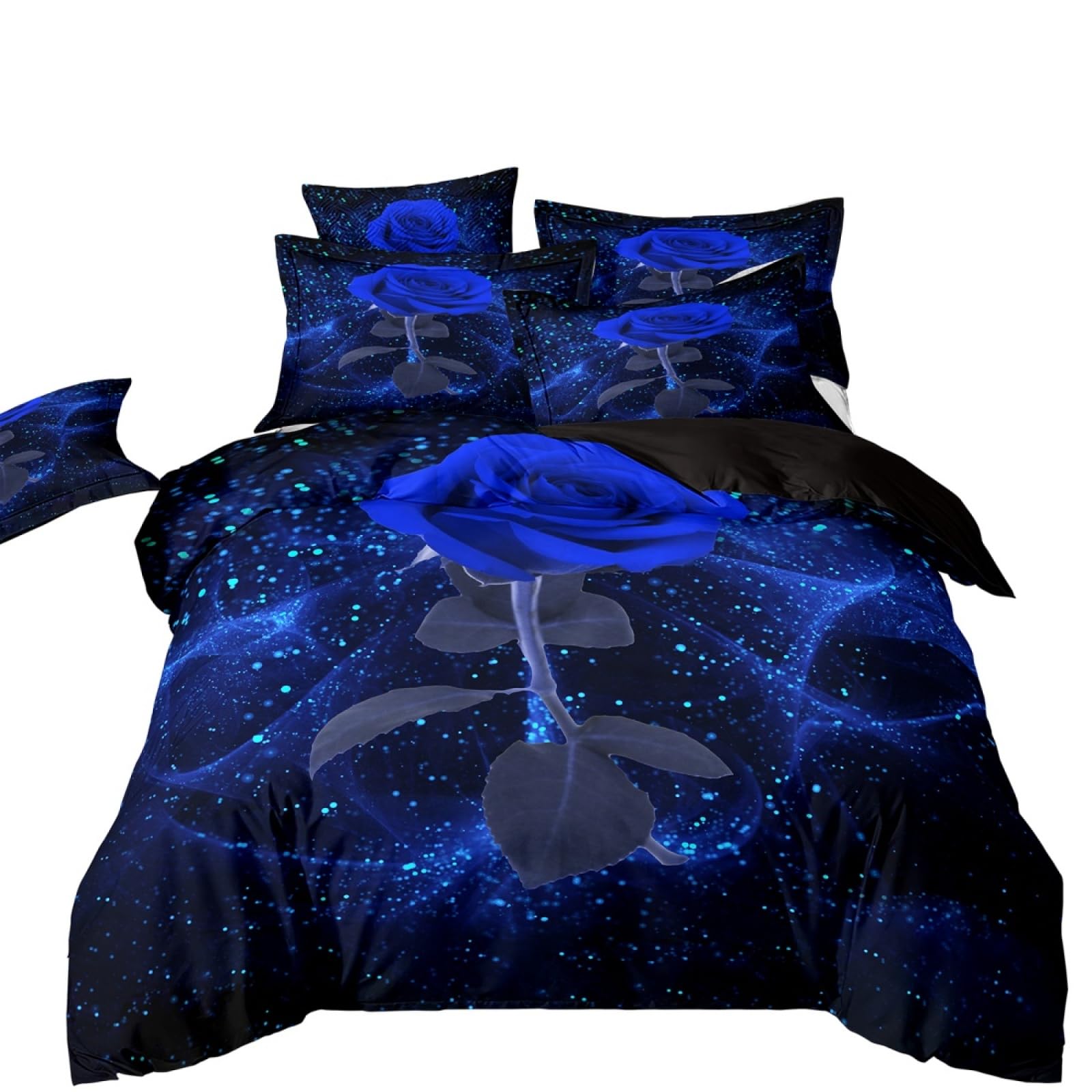 Double Duvet Set Abstract Rose Leaf Bedding Double Bed Set Duvet Cover Sets
