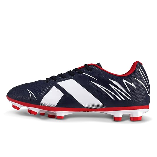 Nivia Country Color WC Football Studs for Men, Firm Ground Football Shoes with Duofoam Cushioning, TPU Stud Outsole, 3D TPU Upper, Football Boots with Nylon Mid Shank Support