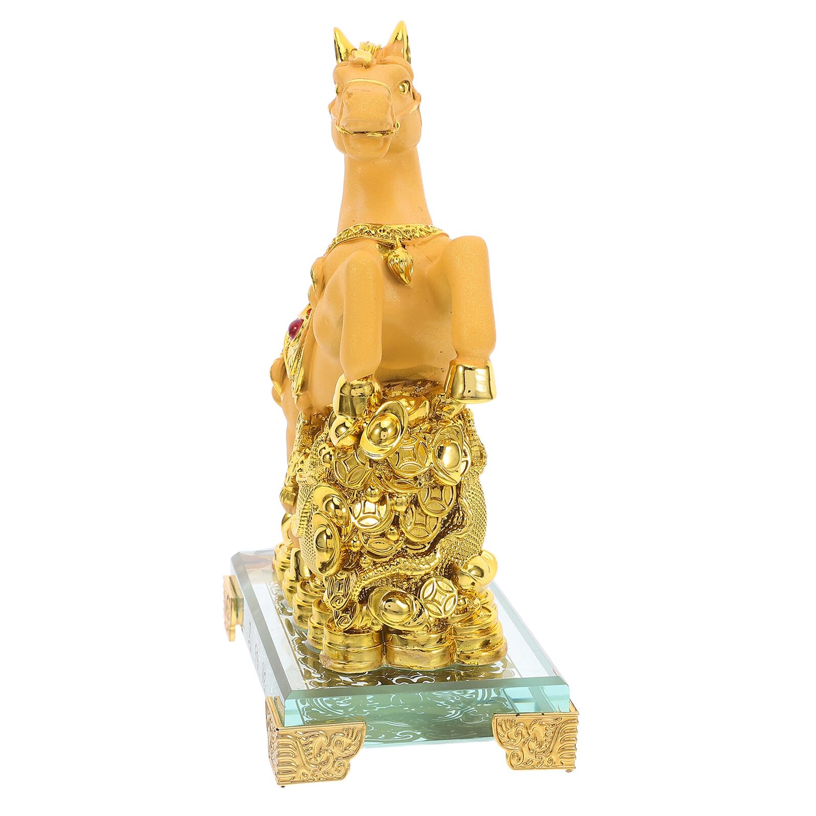 Generic Koń figurka zodiaku rok dekoracja na biurko szczęście statua ozdoba na deskę rozdzielczą samochodu Feng Shui figurka zwierzątko