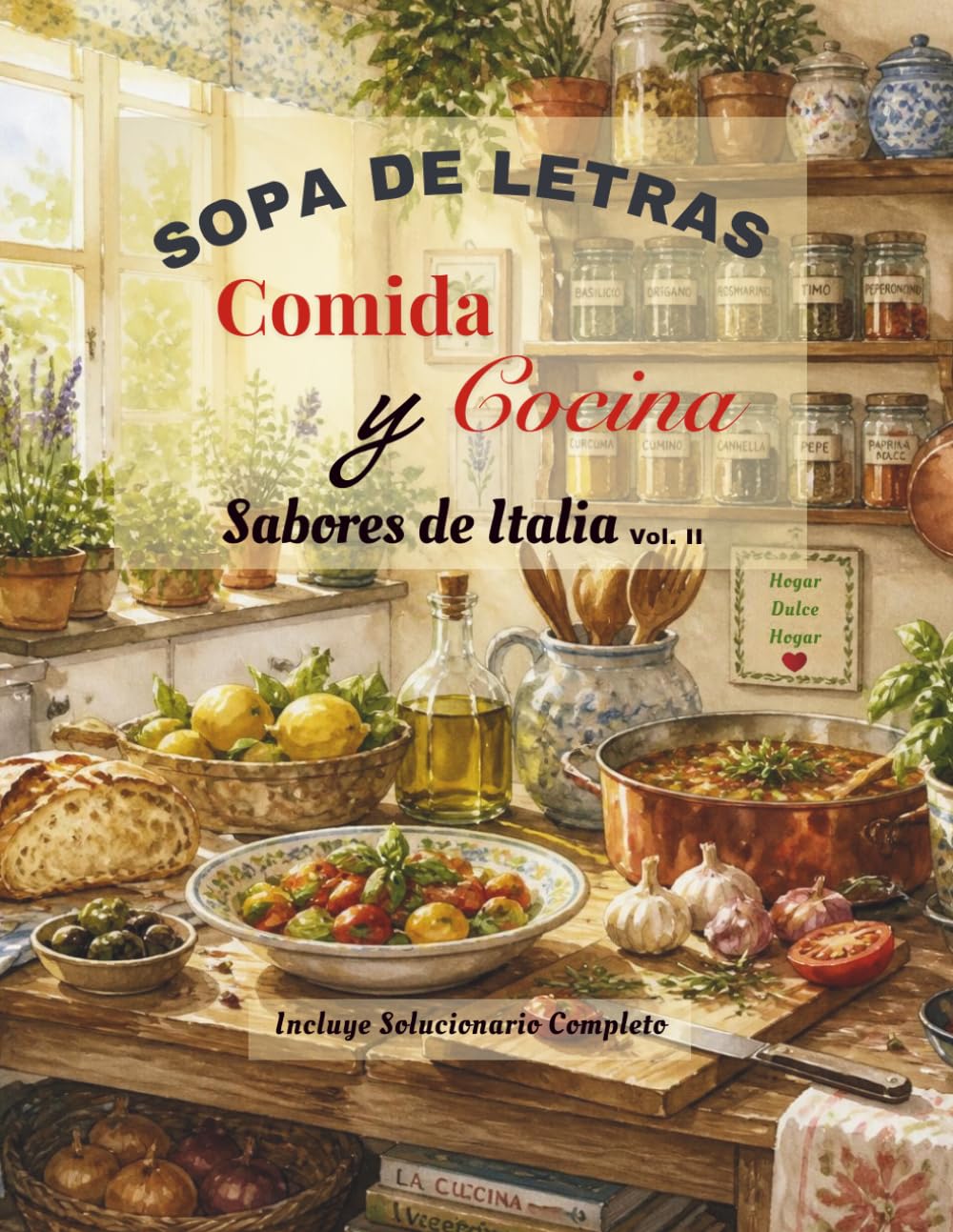 SOPA DE LETRAS COMIDA Y COCINA - SABORES DE ITALIA Vol. II