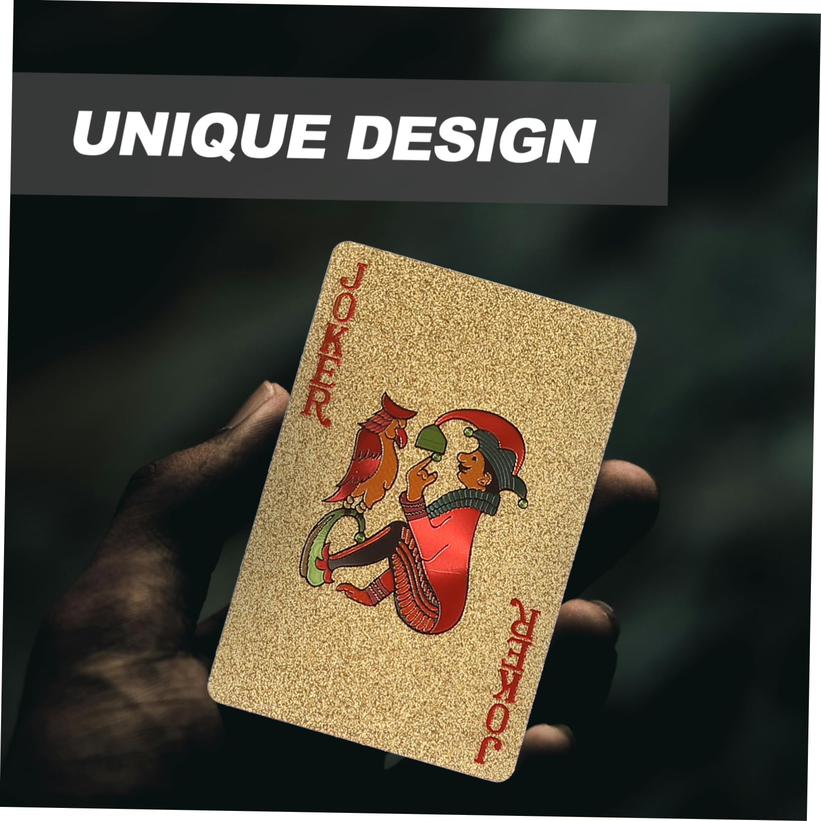 ibasenice 4confezioni Carte Da Poker Placcate Oro Gioco Di Intrattenimento Per Feste Ottime Per Eventi e Attività All Aperto Materiale Resistente e Design Elegante e Raffinato