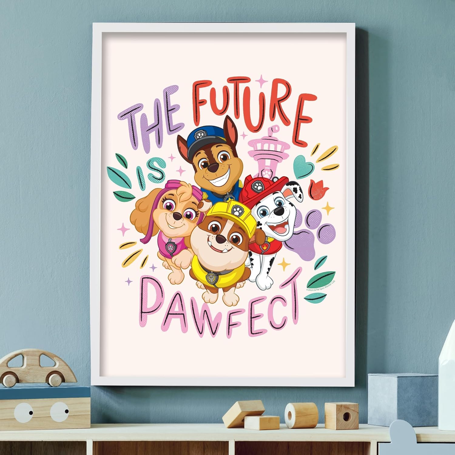 Themed Paw Patrol Print - The Future Is Pawfect Poster Wall Art (29.7cm x 42cm - A3)