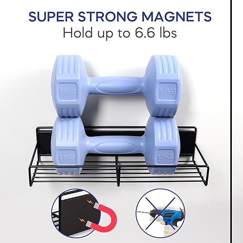 Miniatura 7 de Estante magnético para especias para refrigerador, 4 unidades, organizador de especias con imanes extra fuertes para neveramicroondas (2 unidades)