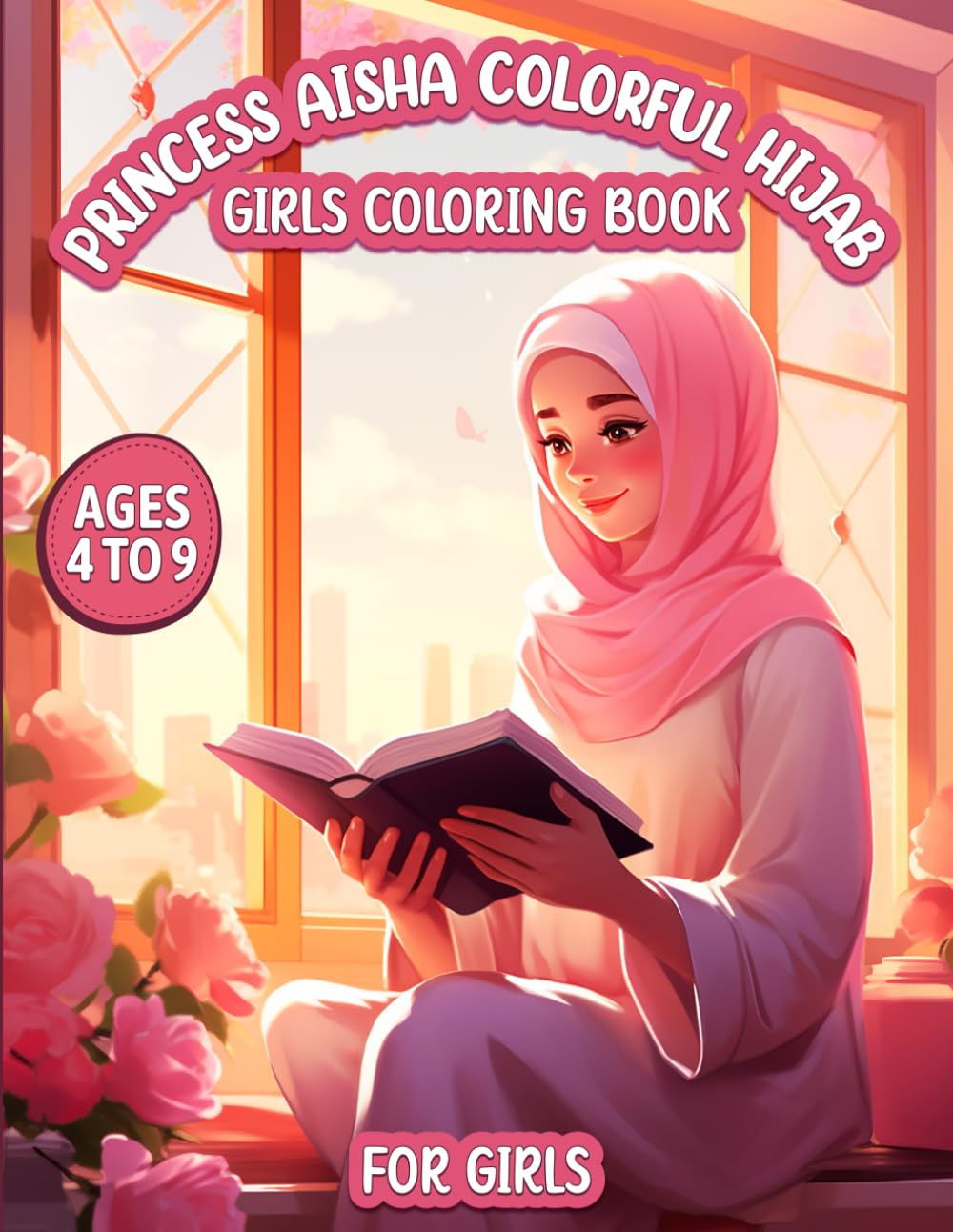 Hijab Girls Coloring Book: Princess Aisha Colorful Hijab Girls Coloring Book