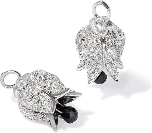 Tulips 18ct White Gold Diamond Earring Drops