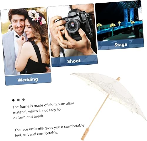 Miniatura 2 de VALICLUD Paraguas para decoración de boda, sombrilla japonesa, accesorios de boda, decoración victoriana, sombrilla nupcial, sombrilla de encaje