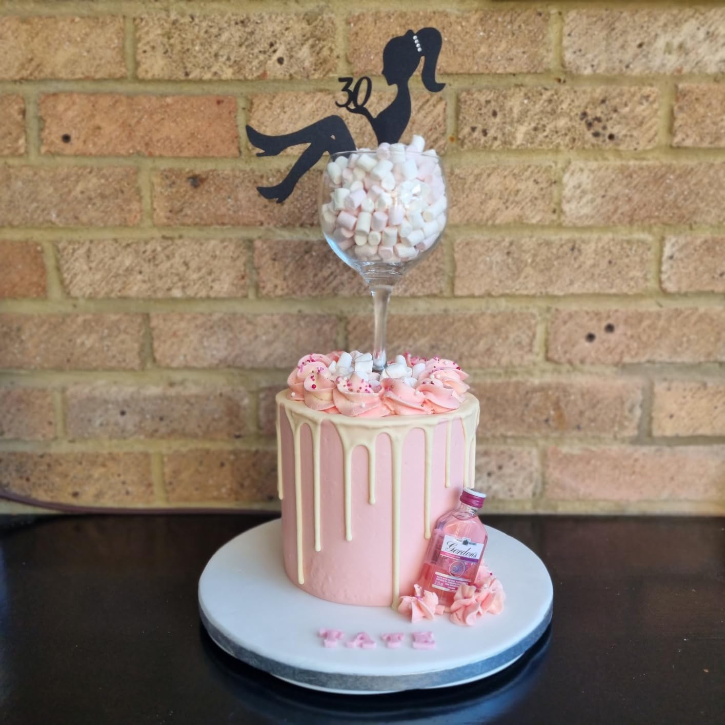 Lady Face Silhouette Cake Topper Acrylic