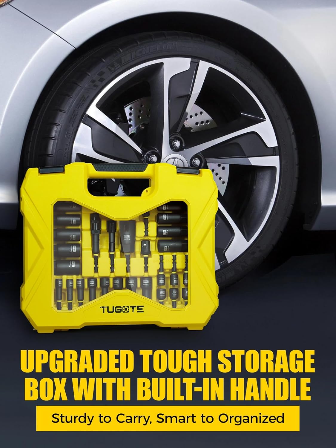 60pcs Magnetic Nut Driver Set for Impact Drills - Deep Nut Drivers, Metric & SAE Socket Adapters, Bit Extension, 1/4'' Quick Change, Wing Nut Driver, Pivoting Nutsetter, S2 Steel Bits, Upgraded Box