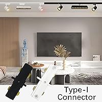 Vista 3 de Blanco H Track I conector H tipo circuito único 3-Wire-1 Kit de iluminación de pista para H Track System Accesorios de iluminación de pista 110V