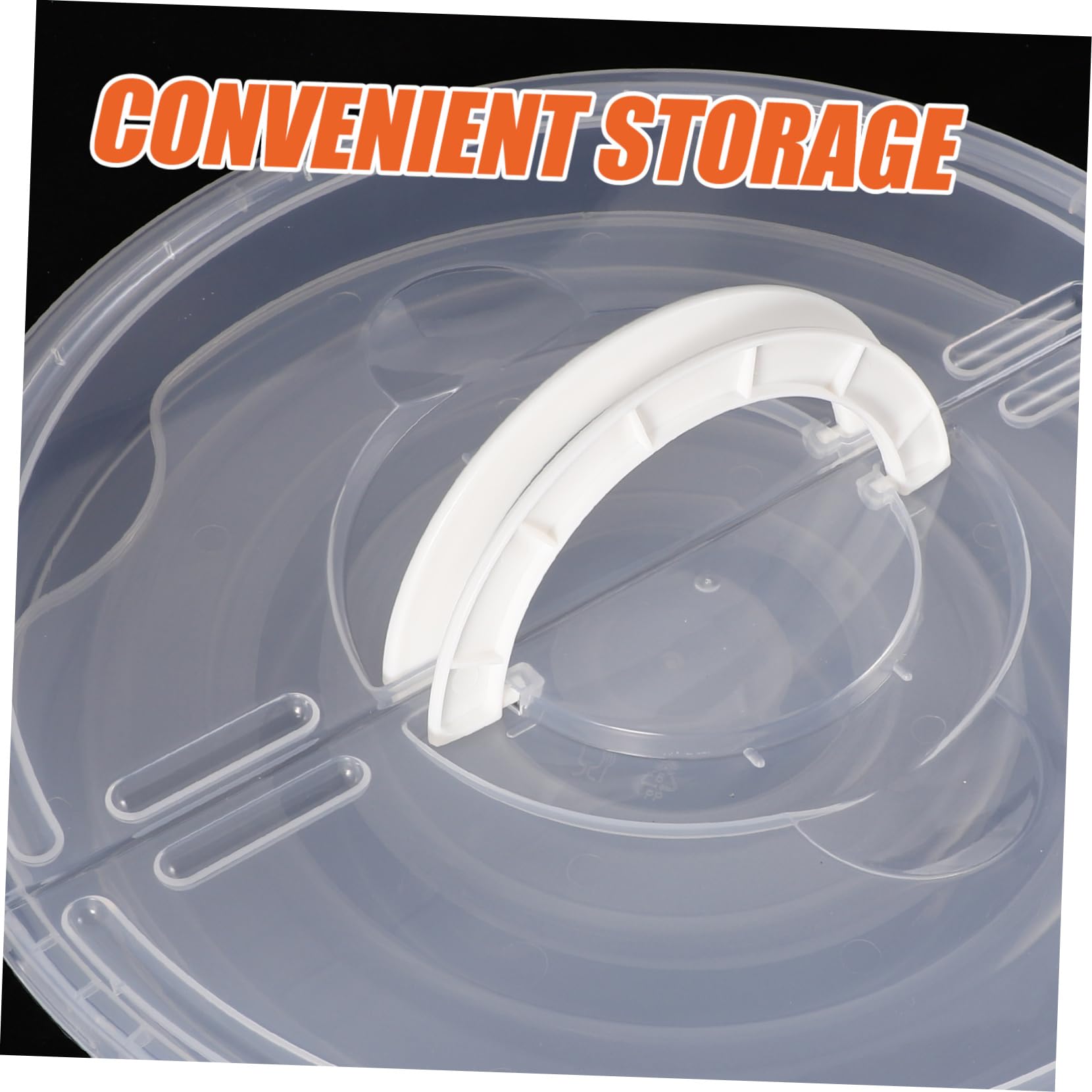 Cabilock Set de 2 Contenedores de Alimentos con Tapa y Asa, Plástico Transparente Apilable, Herméticos para Almacenar y Transportar Pasteles y Cheesecakes en Picnic
