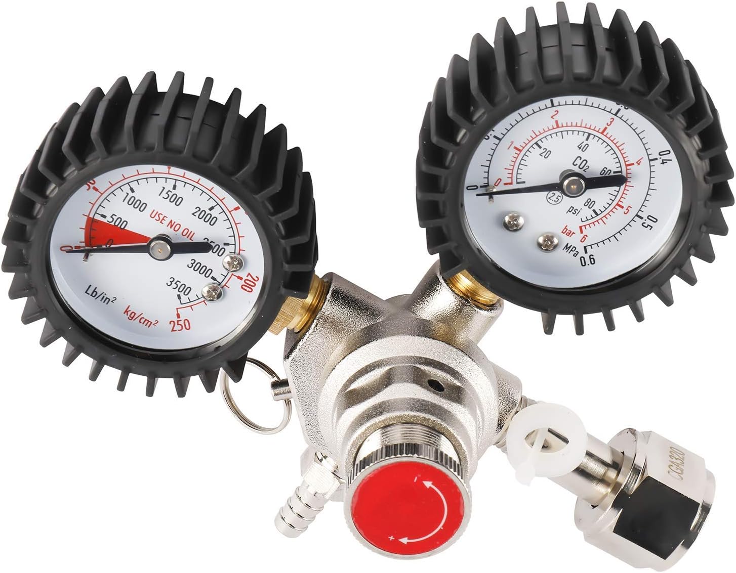 YaeBrew Dual Gauge CO2 Regulator for Draft Beer Homebrew Kegerator CGA320