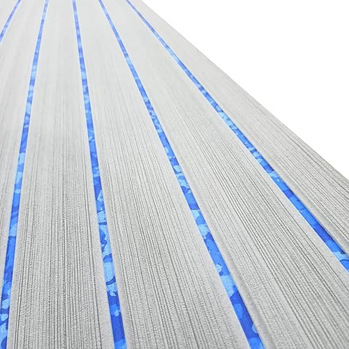 Miniatura 50 de HZshark Piso de lancha de espuma EVA autoadhesiva de 6mm antideslizante, alfombra marina de teca para lancha, almohadilla de cubierta de espuma