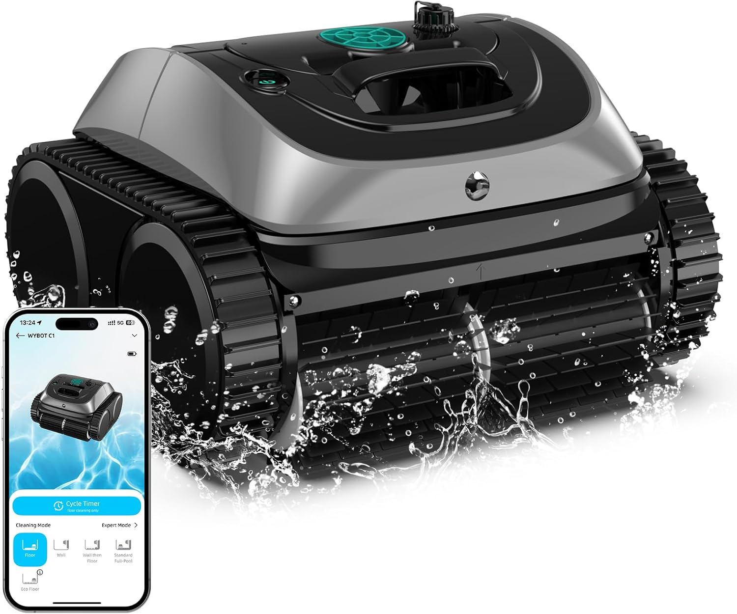 (2025 Upgrade) WYBOT C1 Pool Robot Vacuum for Inground Pools