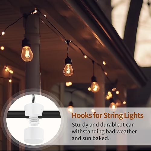 Miniatura 7 de Paquete de 6 ganchos de aluminio para colgar en el techo, ganchos de techo súper carga, ganchos de techo blancos para luces colgantes, gancho de