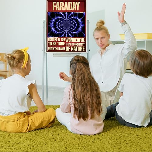 Miniatura 6 de Arte de pared motivacional de científicos famosos para decoración de aula, carteles e impresiones inspiradoras de celebridades para escuela,