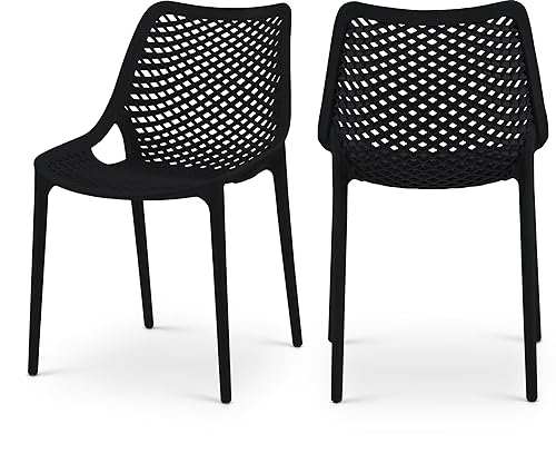 Mykonos Black Outdoor Patio Dining Chair (Set of 4)