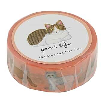 テープ・マスキングテープ Cat Amazon | グリーティングライフ 米津祐介 マスングテープ 15mm幅