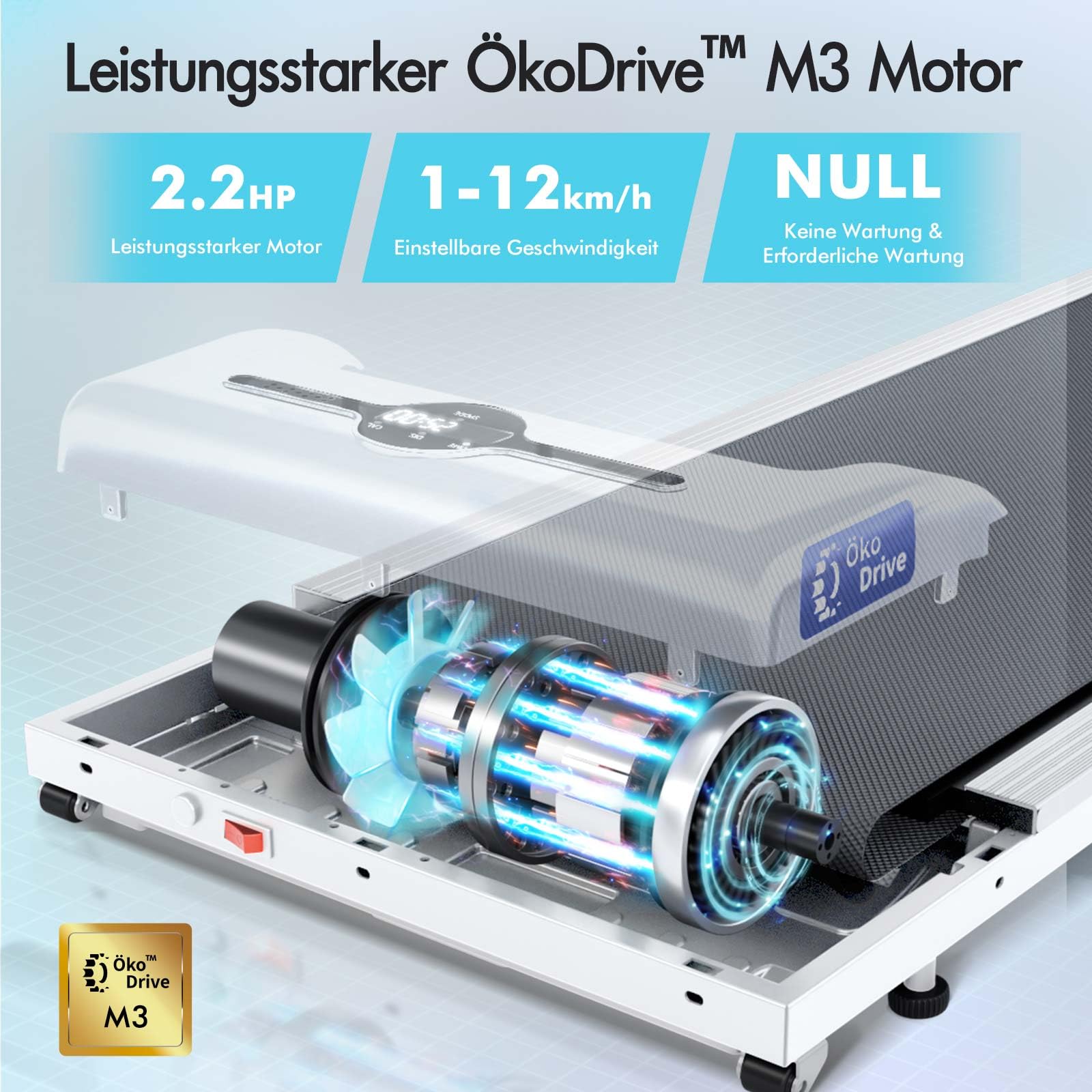 BLACK LORD Laufband, Walking pad 9/12/16 km/h, Laufmattemit/ohne 9% Steigung, unter dem Schreibtisch,tragbar, leise, LED-Display, App, 120/130/140 kg Belastbarkeit, Zuhause und Büro, 2,2/3,0/3,2 PS