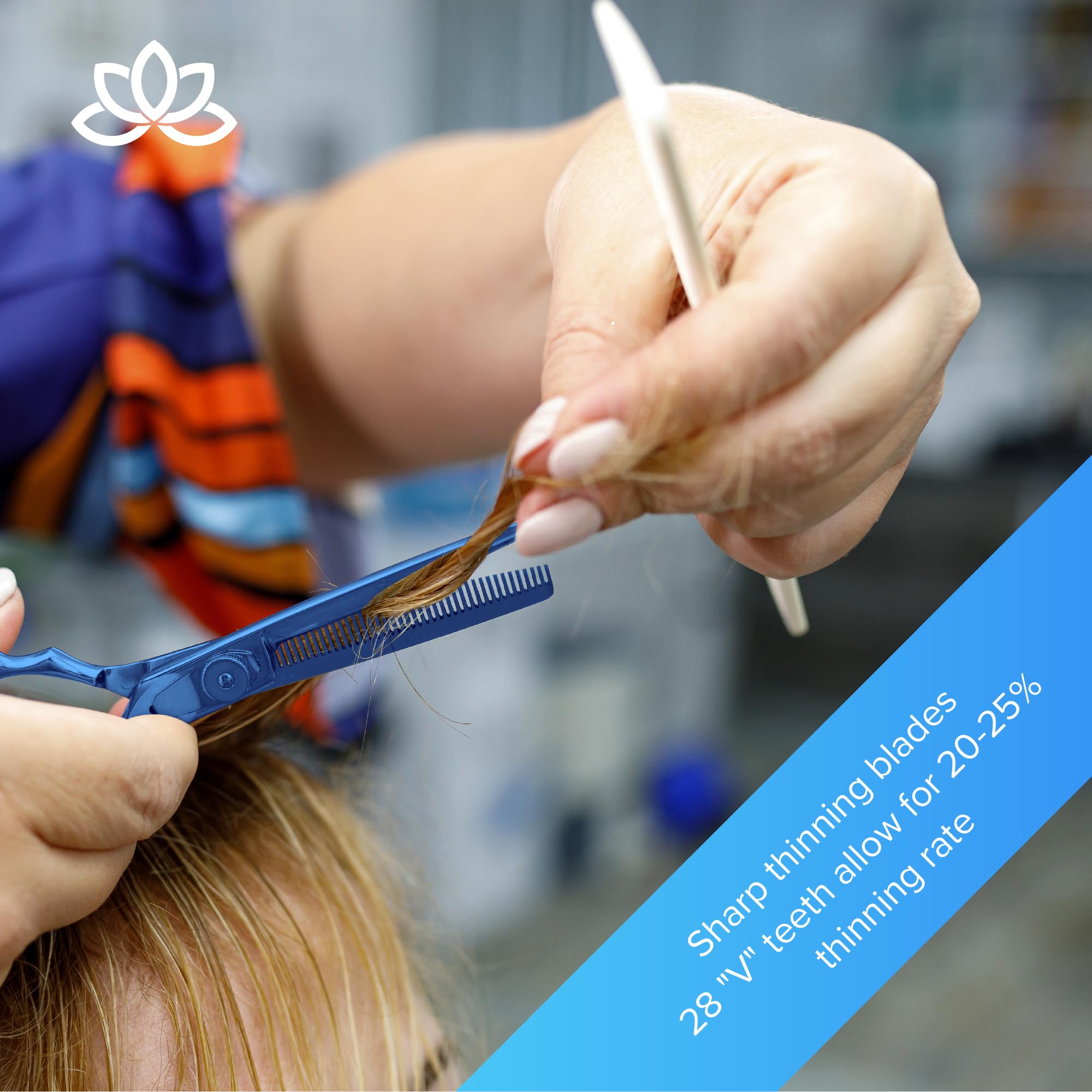 Haarschneideschere, 6 Zoll Professionelle Titan-Haa Produktbild-Vorschau 14